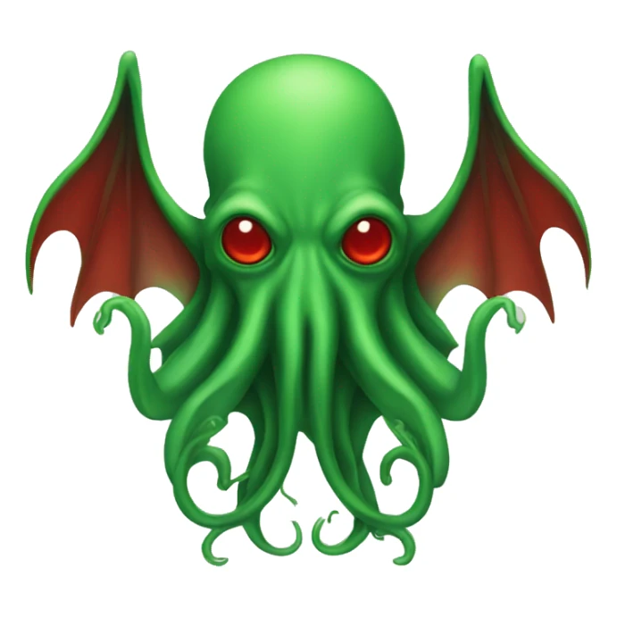 green Cthulhu with dress red sticker