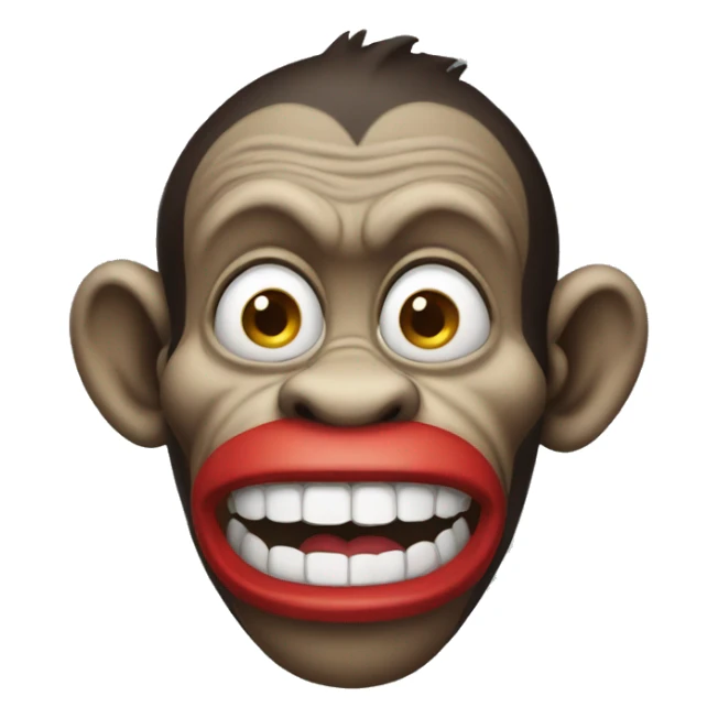 Monkey clown sticker