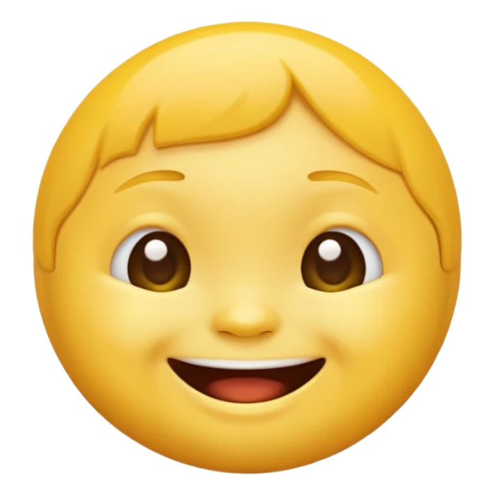 down syndrome smile emoji yellow sticker