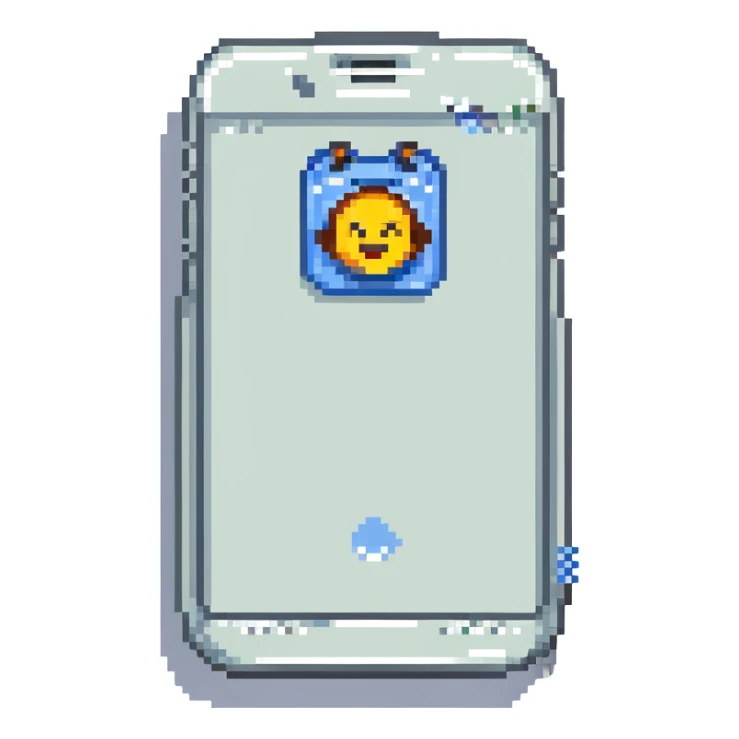phone emoji in sky blue color sticker