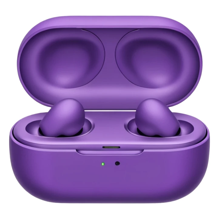Purple wireless earbuds that wrap over the ear sticker