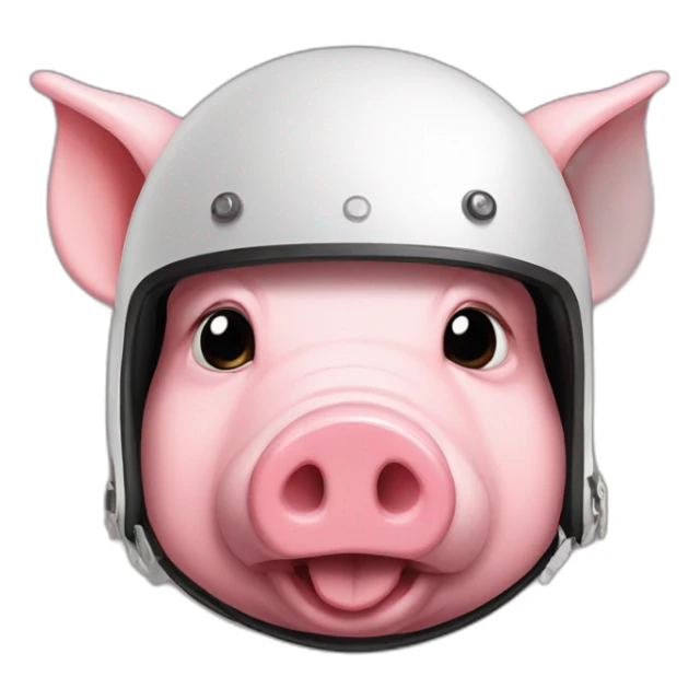 Pig in helmet with letter Z on helmet  sticker