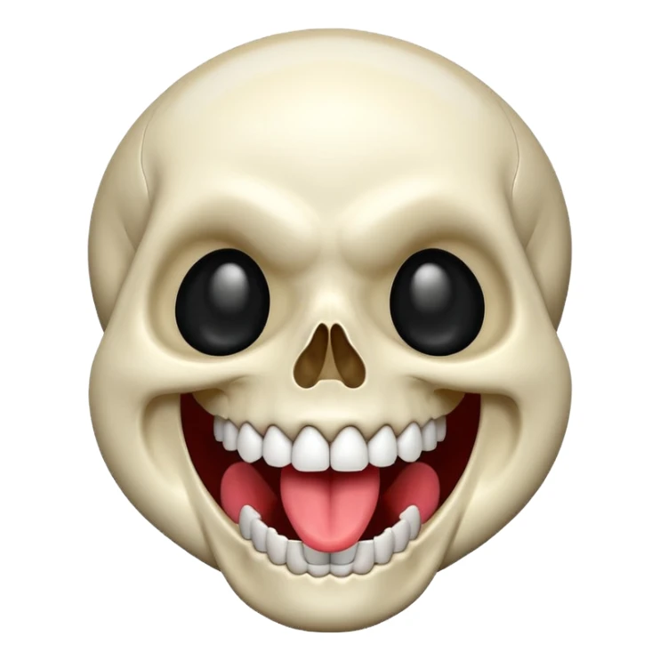 Skull laughing tongues out sticker