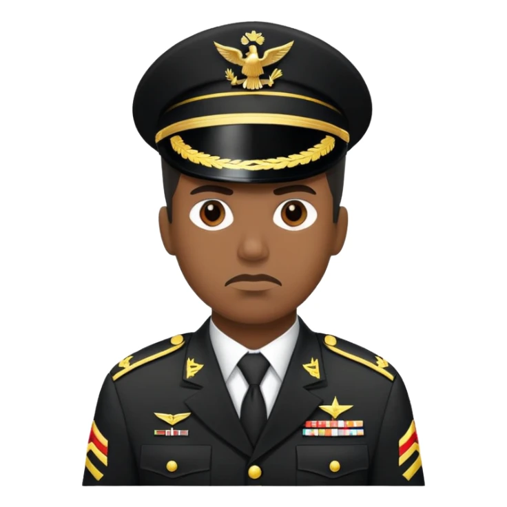 Black Army Soldier in the rank of major sticker