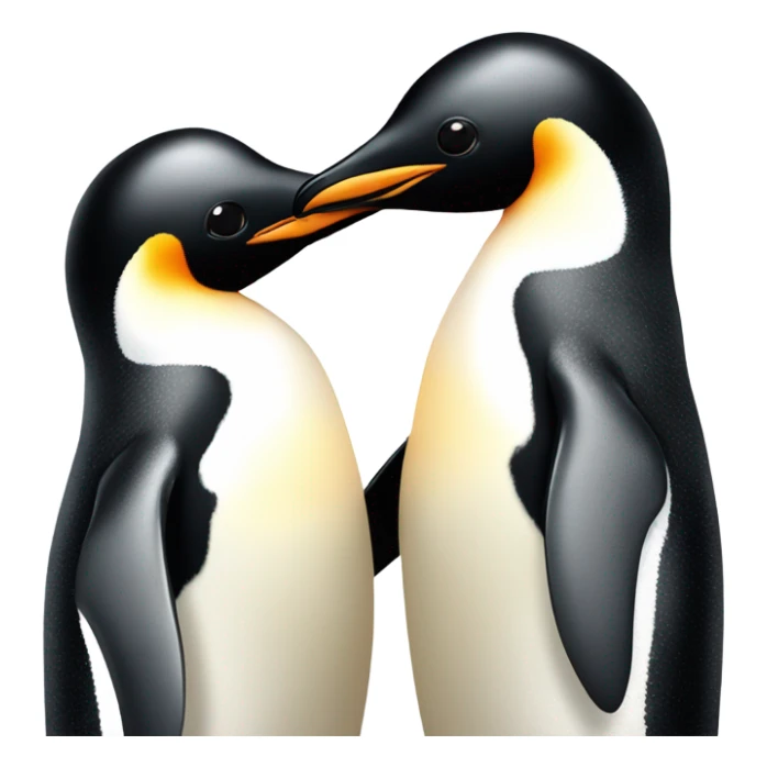 Two Penguins hugging and kissing sticker