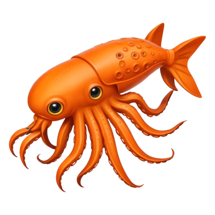 small squid fake bait fishing sticker