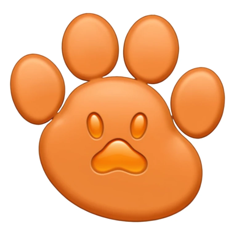 a very light pale pastel orange #FFDBBB pawprint sticker