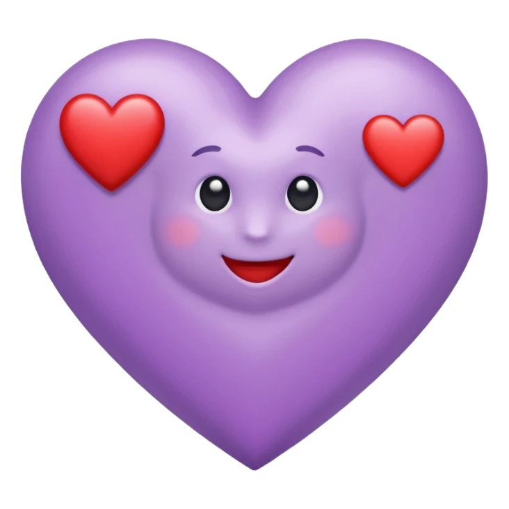 un corazon rojo CON LA LETRA F EN EL CENTRO DE COLOR LILA sticker