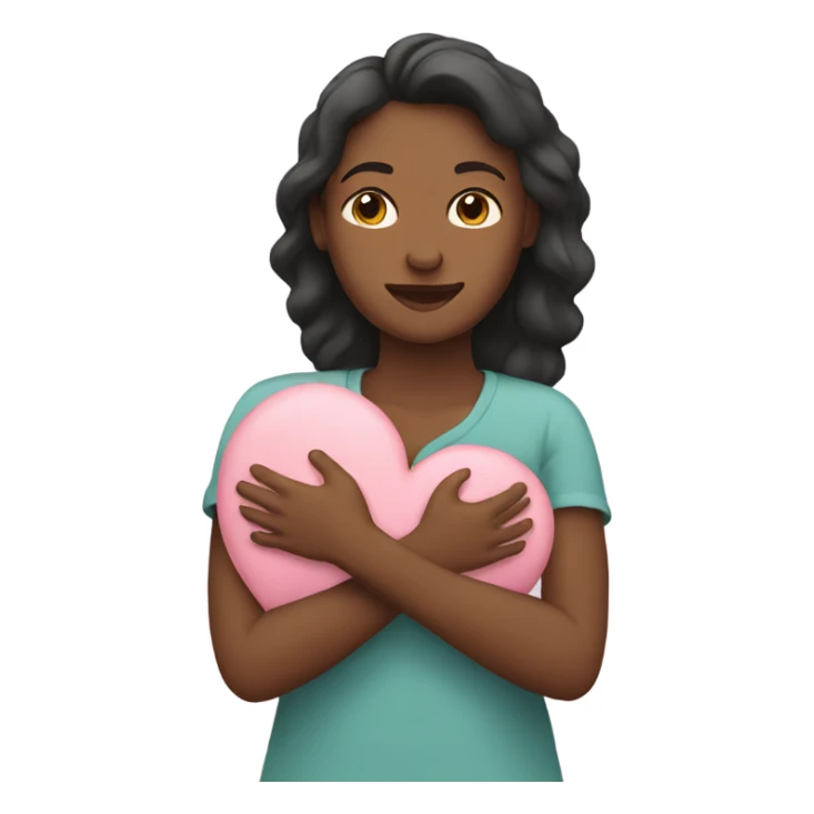 Mother hold her heart in her arm sticker