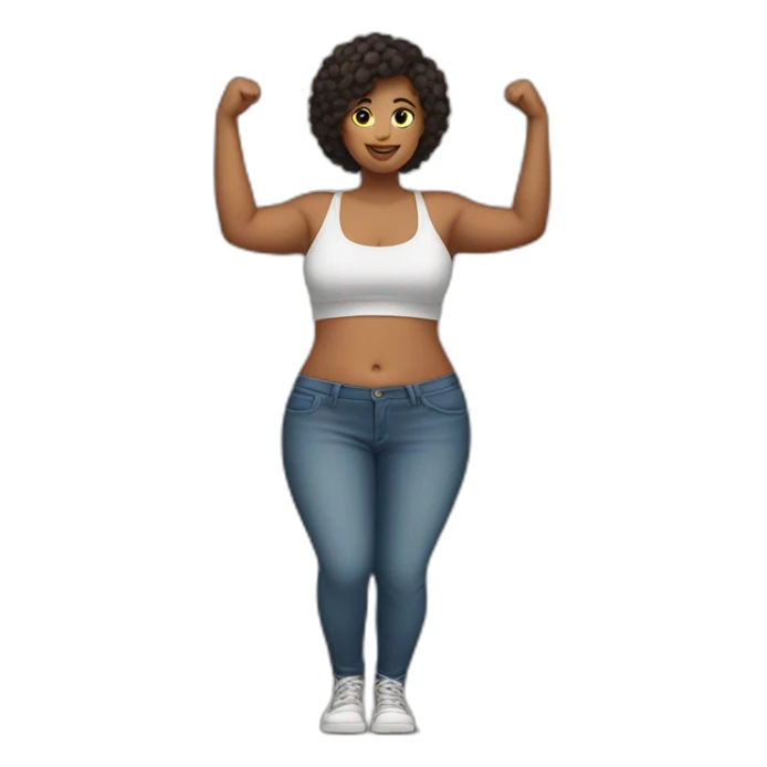 Full body Curvy girl lifts her scirt sticker