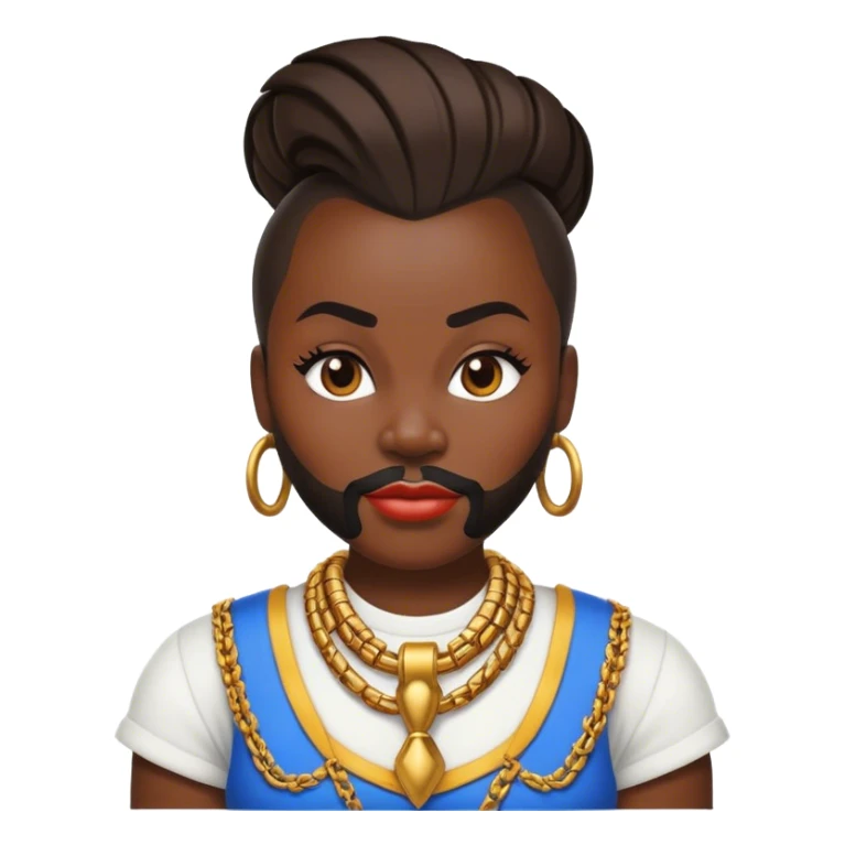 Mr T from A Team as woman  sticker