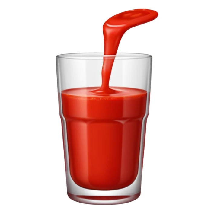 tomato puree in a glass glass transparent sticker