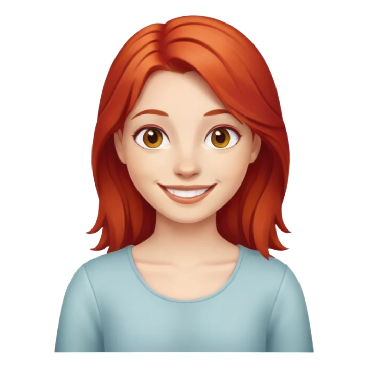 Red hair girl emoji sticker