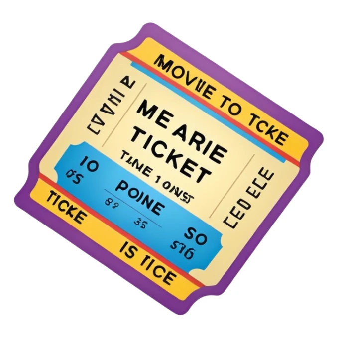 theatre movie ticket sticker