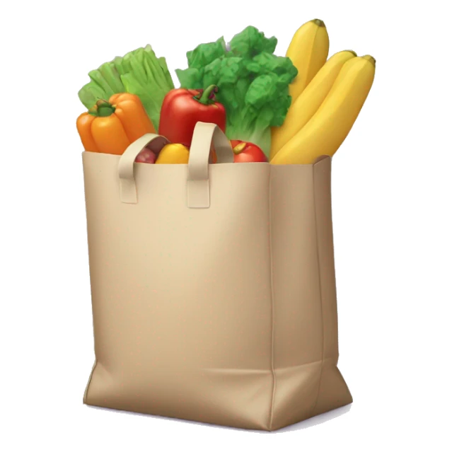 bag of groceries sticker