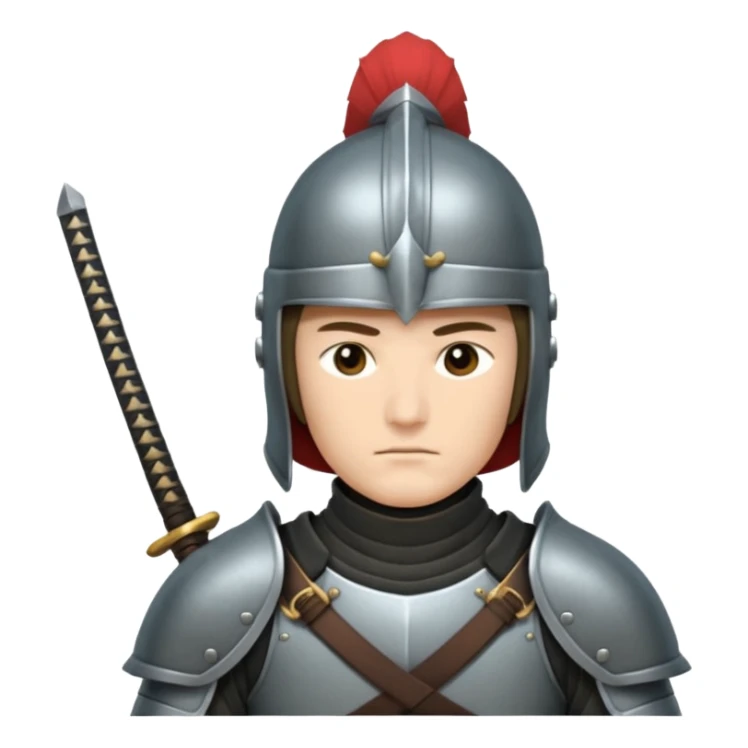  Armored noble with katana at side, kabuto helmet, stern posture. sticker