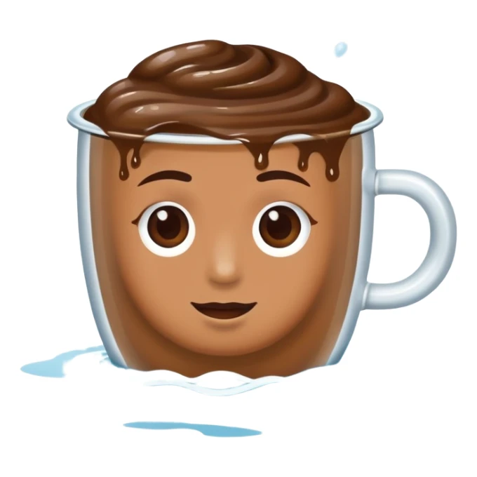 Swimming in a cup of coffee sticker