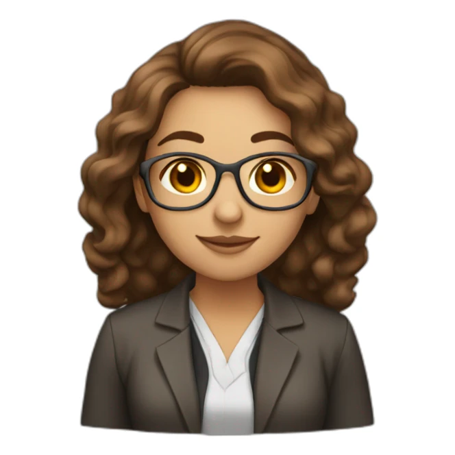 Phd student woman brown hair sticker