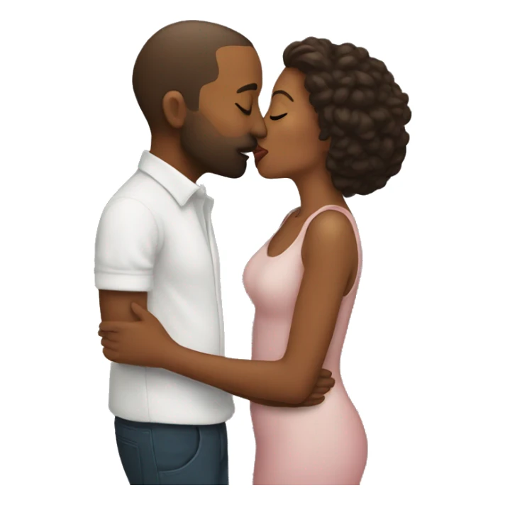 Man kisses woman  sticker