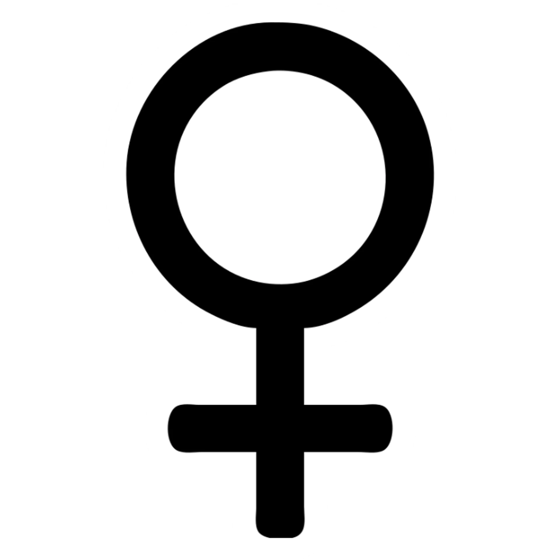 female gender symbol, solid pink, classic emoji style, suitable for Discord role icon sticker