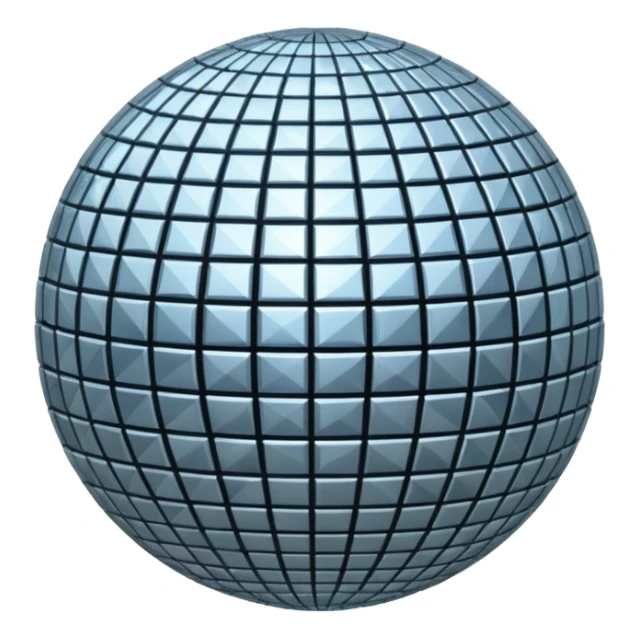 black and white disco ball sticker