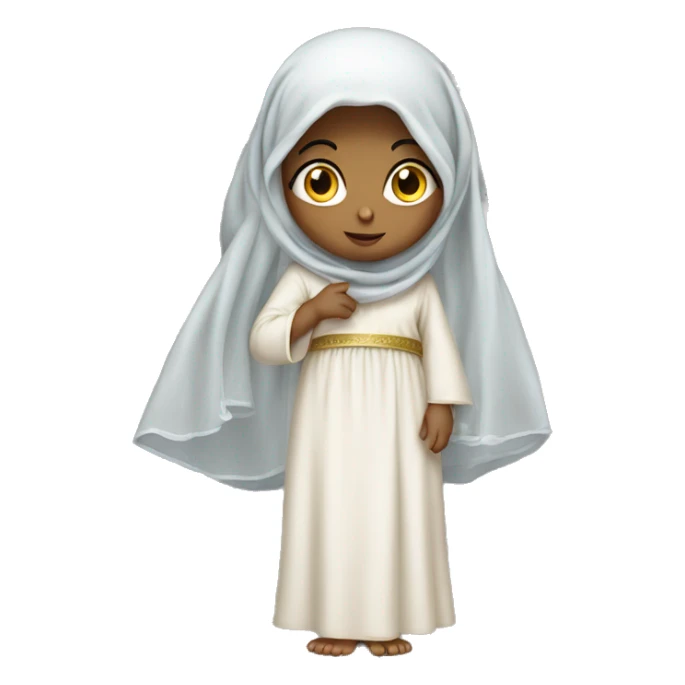 veiled arab baby little girl sticker