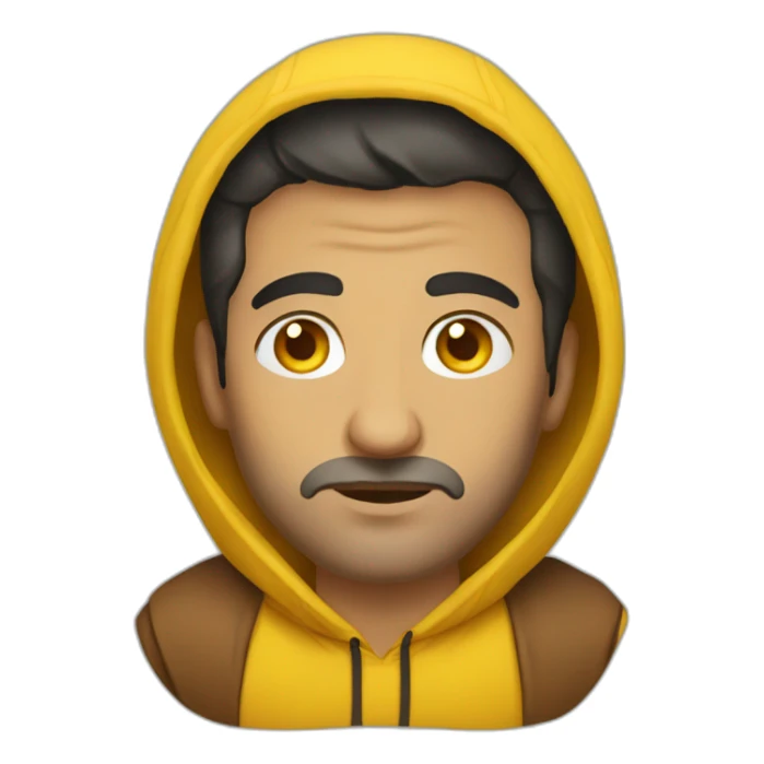 Armenian men  with yellow hoodie sleeping sticker