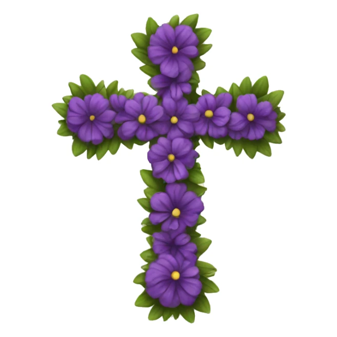 Cross shaped funeral flower like wreath. But not circle.  sticker