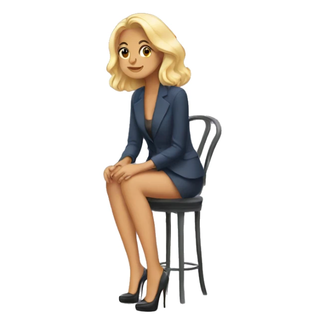 girl sit in high heels shoes sticker