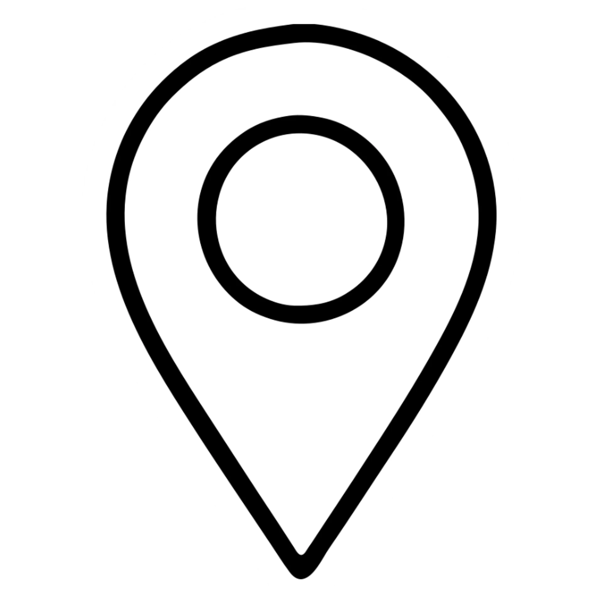 a simple and clear pinpoint icon on a red dot, suitable for marking a location sticker