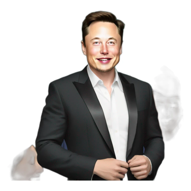 elon musk at college graduation party sticker