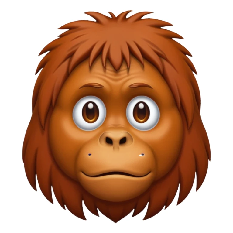 normal orangutan emoji with a single tear sticker