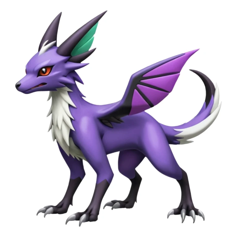Shiny Noivern-Mightyena-Silvally-Fakémon-hybrid-creature (full body)  sticker