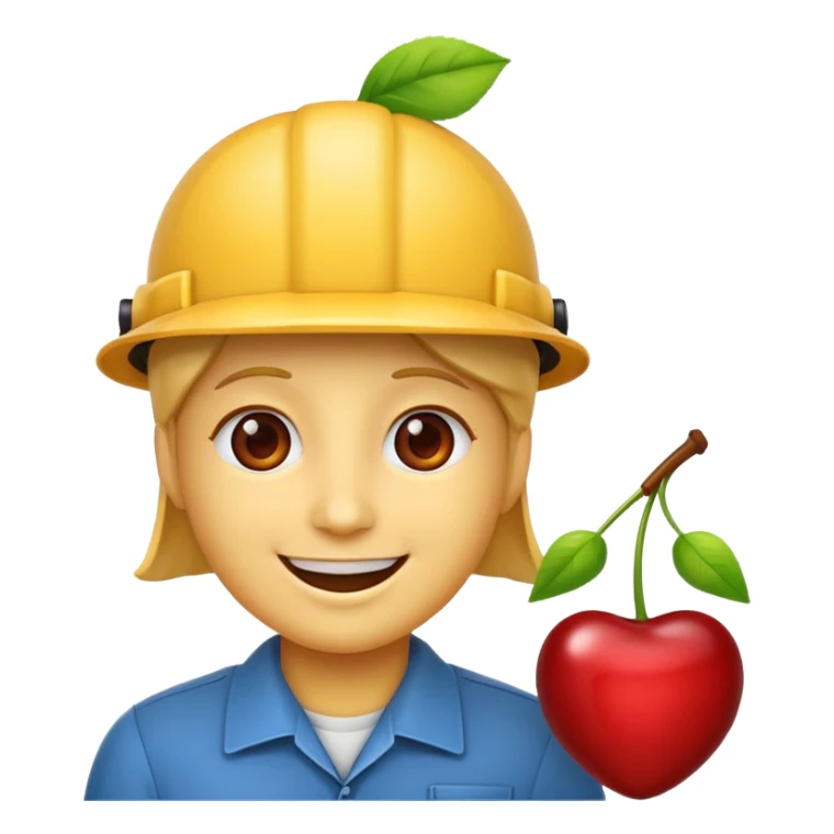 i want ai engineer emoji (theme: gold cherry red) sticker