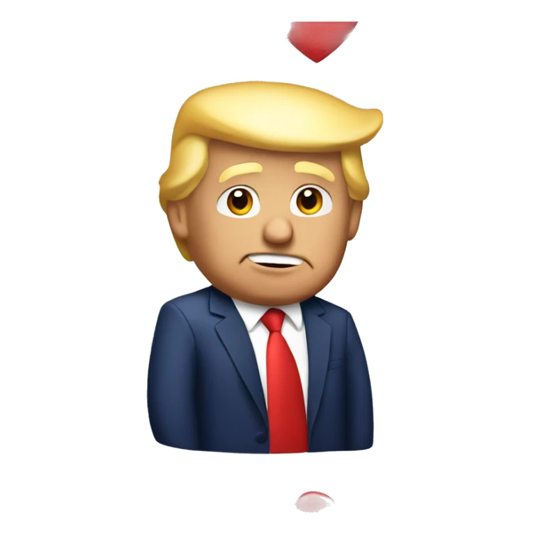 Donald trump with hearts sticker