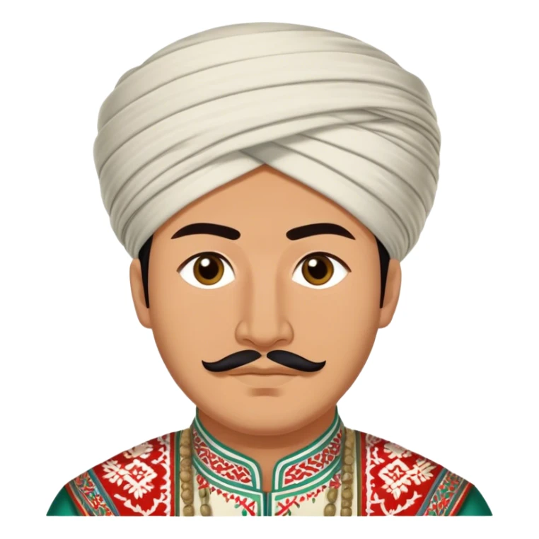 Uzbek man wearing national outfit sticker