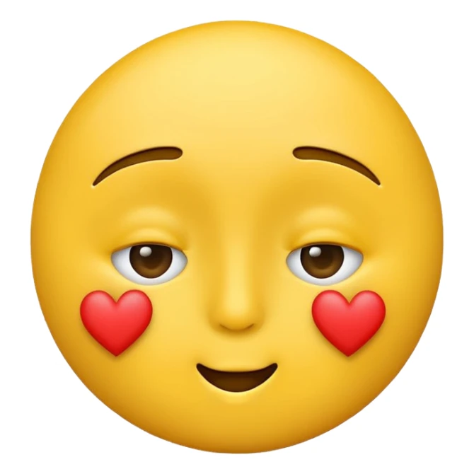 Classic yellow kissy face emoji without the heart with a peace sign sticker