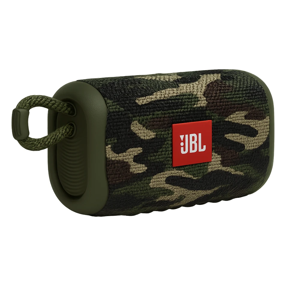military-themed portable JBL speaker in camouflage colors sticker