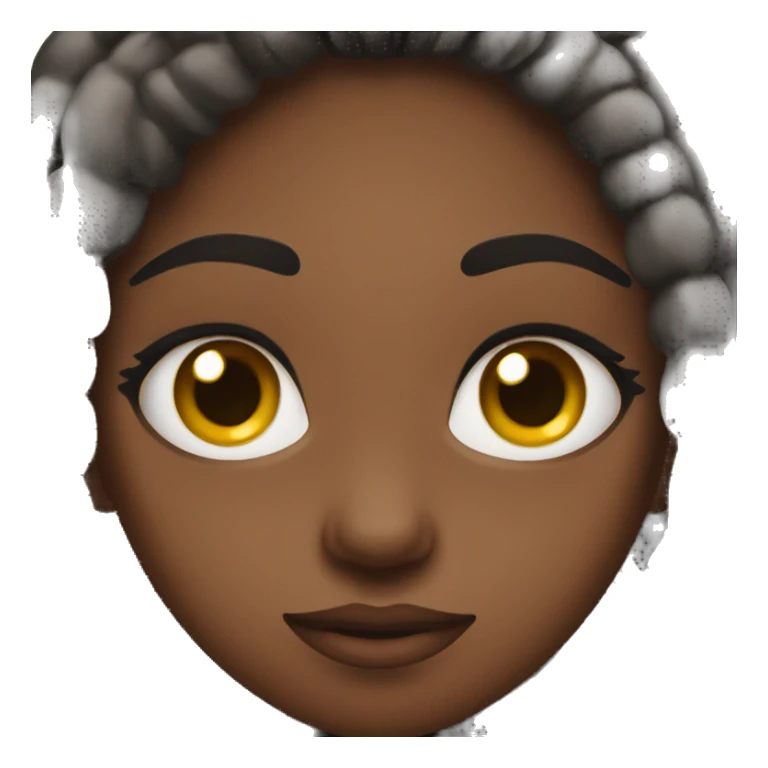 Black girl rolling eyes sticker