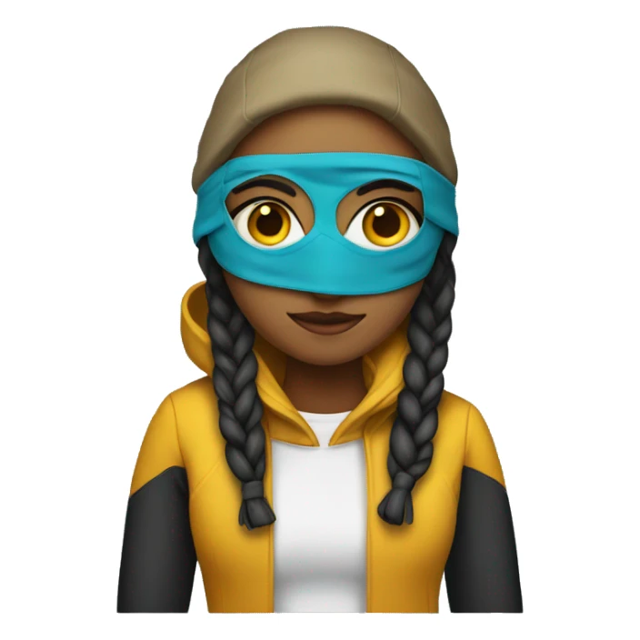 A girl with a ski mask on sticker