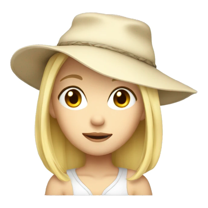 blonde girl in anime hat sticker