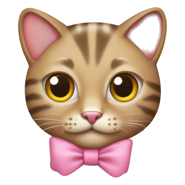 Cat with pink bow  sticker