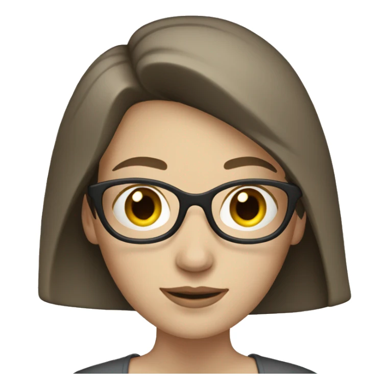 Pale brunette woman reading iPad sticker