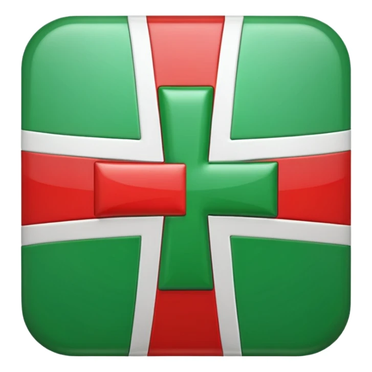 change the red cross emoji color from red to green color sticker