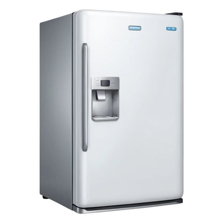 A Twitter-like emoji about a white fridge sticker