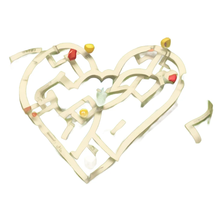 Map to my heart with music notes along the way and the letters CH sticker