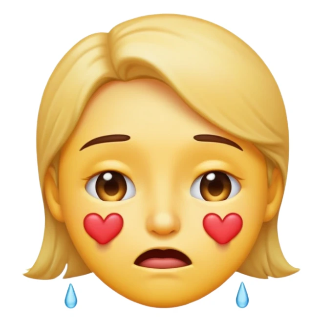 smirking kissing emoji crying  sticker