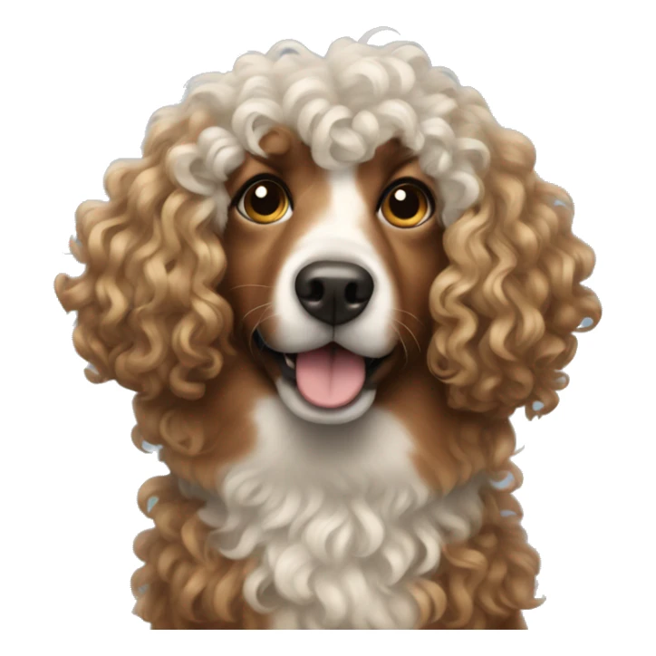 Dog with curly hair  sticker