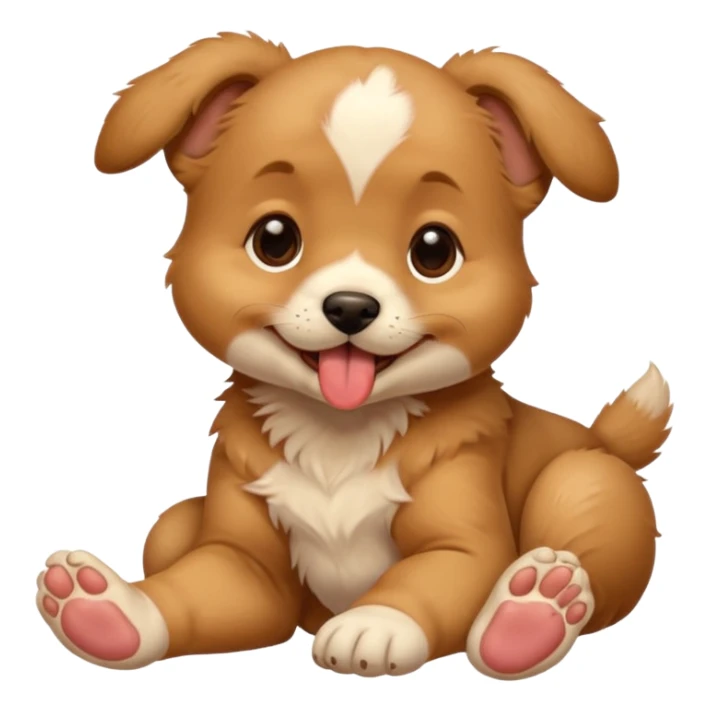 Puppy licking feet sticker