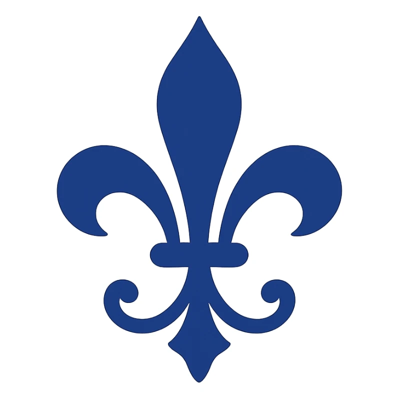 fleur de lys royale in royal blue, elegant, classic sticker